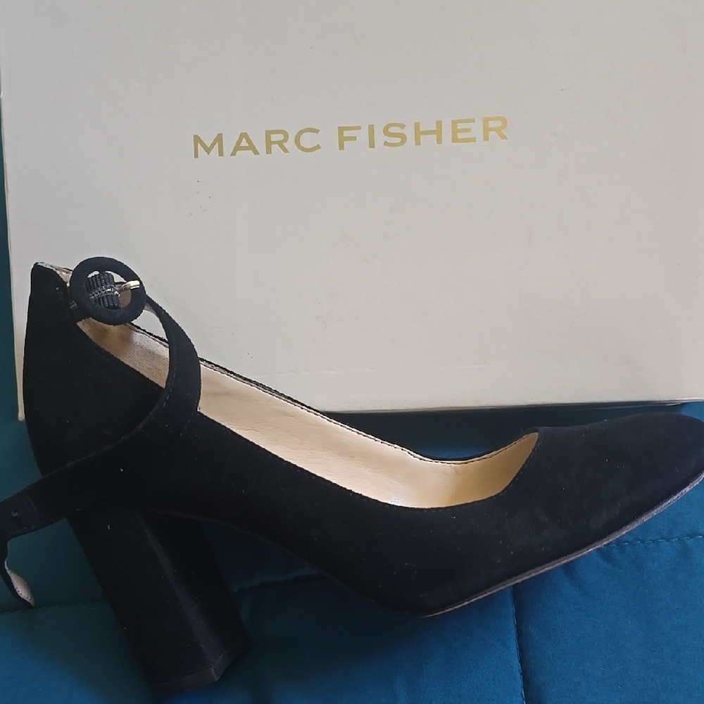 Marc Fisher Women's Black Suede Heels